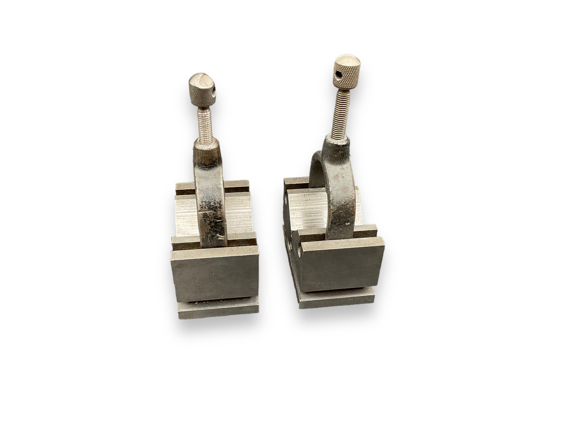 Pair of Hardened and Ground V Blocks 40 x 40 x 65 With clamps